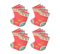 Socks Christmas Prop Napkins - Colorful 2-Layer Sheets, Smooth Texture, Easy Placement, Lightweight Compact Build |Printed Napkins for Festive Dining, Party, Seasonal Celebration, Home Christmas Decor
