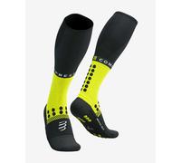 Socks Compressport Full Winter Run black neon yellow - T1