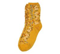Socks cotton & spandex embossed blooming garden yellow by JOE COOL
