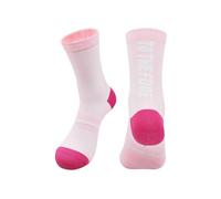 Socks Cycling Running Mid Tube Towel Bottom Quick Drying Breathable Compression Sports Socks ne(Light pink,L(39-44))