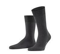 FALKE Men's Milano M So Cotton Patterned 1 Pair Socks, Grey Anthracite Melange 3190, 8.5-9.5
