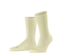 FALKE Unisex Run Rib Crew U So Cotton Functional Yarn Plain Socks 1 pair, Beige Tender Yellow 1110, 5.5-7.5