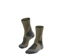 FALKE Men's TK1 Adventure M So Wool Thick Anti-Blister Hiking Socks 1 Pair, Green Olive 7830, 8-9