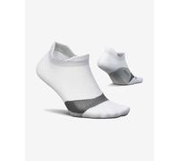 Feetures Elite Light Cushion No Show Tab Ankle Socks - Sport Sock with Targeted Compression - New White, M (1 Pair)