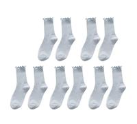 Socks For Swollen Feet And Ankles Socks Kids 5 Women's Socks Ruffle Cuff Casual Socks Cute And Comfortable Knitted Ruffled Socks For All Seasons Mens White Socks Size 912 Uk Tight (Blue, One Size)