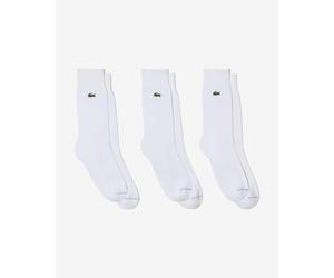 Socks Lacoste Basic Crocodile white green (3 pairs) - 39-42