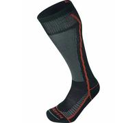 Lorpen T2 Unisex Thermic Eco Sock, Great for Winter Sports, Eco-Friendly & Sustainable, Tall & Cushioned, Black/Orange, Size Medium