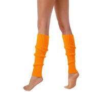 Socks Men Summer for Women Neon Ribbed Leg Socks Stylish Accessories Colorful Fluorescent Knitted Sock Sleeve Wool Norwegian Socks Kids 33, orange, One Size