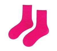 Socks Men's Bicycle Plain Medium Tube Socks for Women, Light and Thin, Spring and Candy Colours, Multicoloured, Soft Four Seasons Socks, 18 Pairs Pack Socks Statement Edition, Hot Pink, One Size