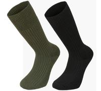 Socks Military Style Wool 33% Highlander Combat Work Cushioned Black Olive soc81