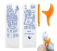 Socks Set, 2Pcs Acupressure Reflexology Socks with Tool with Trigger Point Massage Tool Relief Body Stress for Foot Massage(Women)