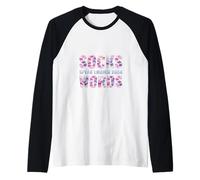 Socks Speak Louder Than Words, Funny National Socks Day Raglan Baseball Tee