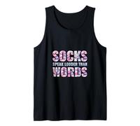 Socks Speak Louder Than Words, Funny National Socks Day Tank Top