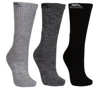 (7/11, Carbon Melange / Stone Melange / Black) Trespass Womens Mens Cushioned Socks Jackbarrow
