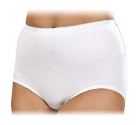 Socks Uwear Ladies Combed Cotton & Low Cut Leg Stretch Maxi Brief UK16/EU44 White 3PK
