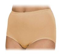 Socks Uwear Ladies Combed Cotton & Low Cut Leg Stretch Maxi Brief UK18/EU46 Nude 3PK