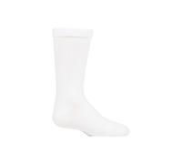 SOCKSHOP 1 Pair Plain Bamboo Socks with Comfort Cuff & Smooth Toe Seams in White | Size: 12.5-3 SockShop White 12.5-3