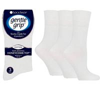 SockShop 12 Pairs Ladies Non Elastic 4-8 Cotton Socks White