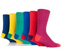 SockShop 12 Pairs Mixed Mens Gentle Grip Honeycomb Non Elastic Socks 6-11