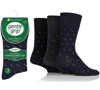 SockShop 6 Pairs Gents Gentle Grip Bamboo Socks Dark Mixed Pattern