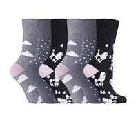 SockShop 6 pairs Ladies Cotton Gentle Grip UK 4-8, EUR 37-42 Socks - NEW variations (6 x RH201 Posh Poodle)