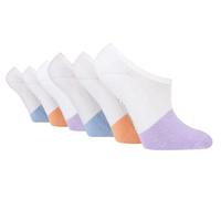 SockShop 6 Pairs Wildfeet Ladies Half Cushioned Bamboo Shoe Liner Socks (UK, Numeric, 4, 8, Regular, Regular, 6 x Lilac/Orange/Blue)