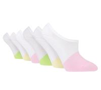 SockShop 6 Pairs Wildfeet Ladies Half Cushioned Bamboo Shoe Liner Socks (UK, Numeric, 4, 8, Regular, Regular, 6 x Lime/Yellow/Pink)