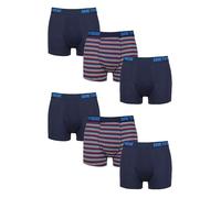 SockShop Dare to Wear Trunks - Mens Bamboo Plain and Striped Patterned Underwear in a 6 Pair Multipack (UK, Alpha, M, Regular, Regular, Dark Navy)