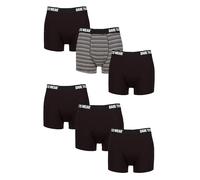 SockShop Dare to Wear Trunks - Mens Bamboo Plain and Striped Patterned Underwear in a 6 Pair Multipack (UK, Alpha, M, Regular, Regular, Black & Stripes)