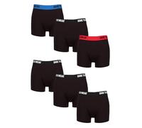 SockShop Dare to Wear Trunks - Mens Bamboo Plain and Striped Patterned Underwear in a 6 Pair Multipack (UK, Alpha, M, Regular, Regular, Black Contrast)