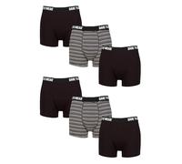 SockShop Dare to Wear Trunks - Mens Bamboo Plain and Striped Patterned Underwear in a 6 Pair Multipack (UK, Alpha, L, Regular, Regular, Black Charcoal)