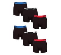 SockShop Dare to Wear Trunks - Mens Bamboo Plain and Striped Patterned Underwear in a 6 Pair Multipack (UK, Alpha, L, Regular, Regular, Black Red Blue)