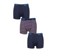 SockShop Dare to Wear Trunks - Mens Plain & Striped Bamboo Trunks, No fly & Breathable in a 3 Pair Multipack, Sizes S,M,L,XL Stripe Dark Navy L
