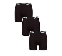 SockShop Dare to Wear Trunks - Mens Plain & Striped Bamboo Trunks, No fly & Breathable in a 3 Pair Multipack, Sizes S,M,L,XL Plain Black M