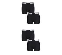 SockShop Dare to Wear Trunks, Underwear, Underpants, Boxer, Soft Breathable Bamboo, Plain, Striped, Comfort, 4 Pack Sizes S,M,L,XL Solid Black M