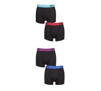 SockShop Dare to Wear Trunks, Underwear, Underpants, Boxer, Soft Breathable Bamboo, Plain, Striped, Comfort, 4 Pack Sizes S,M,L,XL Black Mix S