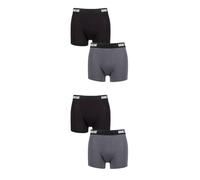 SockShop Dare to Wear Trunks, Underwear, Underpants, Boxer, Soft Breathable Bamboo, Plain, Striped, Comfort, 4 Pack Sizes S,M,L,XL (UK, Alpha, M, XL, Regular, Regular, Black/Grey)