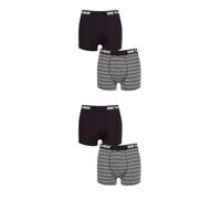 SockShop Dare to Wear Trunks, Underwear, Underpants, Boxer, Soft Breathable Bamboo, Plain, Striped, Comfort, 4 Pack Sizes S,M,L,XL (UK, Alpha, S, XL, Regular, Regular, Black/Charcoal)