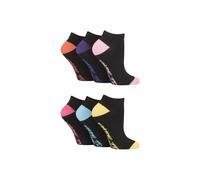 SOCKSHOP Dare to Wear Women's 6 Pair Dare to Wear Patterned & Plain Trainer Socks in Pink | Size: 4-8 SOCKSHOP Dare to Wear Pink 4-8