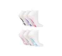 SOCKSHOP Dare to Wear Women's 6 Pair Dare to Wear Patterned & Plain Trainer Socks in White | Size: 4-8 SOCKSHOP Dare to Wear White 4-8