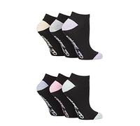 SockShop Dare to Wear Womens Performance Trainer Socks 6 Pack Black 4-8