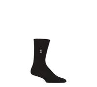 SockShop Gentle Grip Heat Holders Mens Socks - Thermal, Warm, Cosy, Gentle Cuff, Soft Top, Plain, 1 Pairs Size 6-11 Black