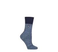 SockShop Gentle Grip Heat Holders Womens Socks - Thermal, Warm, Cosy, Gentle Cuff. Soft Top, Plain, 1 Pairs Size 4-8 (UK, Numeric, 4, 8, Regular, Regular, Soft Navy)