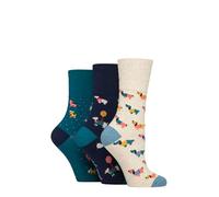 SockShop Gentle Grip Ladies Fun Feet Non-Binding Honeycomb Gentle Top Novelty Patterned Socks in a Multipack of 3 Assorted Colours Size 4-8 I'm a Dog Person