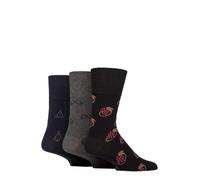 SockShop Gentle Grip Men’s Harry Potter Hogwarts Socks, 3 Pair Size 6-11 Cotton Rich Novelty Wizarding World Gift Black/Navy/Charcoal
