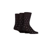 SOCKSHOP Gentle Grip Men's 3 Pair Patterned Bamboo Socks in Grey | Size: 6-11 SOCKSHOP Gentle Grip Grey 6-11