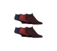 SOCKSHOP Gentle Grip Men's 6 Pack Diabetic Trainer Socks | Loose Top Wide Ankle Socks in Burgundy | Size: 12-14 SOCKSHOP Gentle Grip Burgundy 12-14