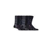 SOCKSHOP Gentle Grip Men's 6 Pack Elastic Cotton Socks for Poor Circulation in Black | Size: 6-11 SOCKSHOP Gentle Grip Black 6-11
