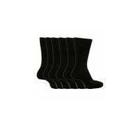 SOCKSHOP Gentle Grip Men's 6 Pack Elastic Cotton Socks for Poor Circulation in Jet Black | Size: 6-11 SOCKSHOP Gentle Grip Jet Black 6-11