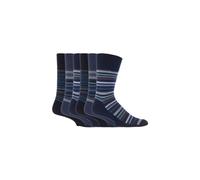 SOCKSHOP Gentle Grip Men's 6 Pack Non Elastic Patterned Bigfoot Cotton Socks | Size: 12-14 SOCKSHOP Gentle Grip Multicolor 12-14